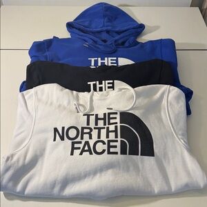 The North Face Men's Vibrant Blue, White & Black Hoodie Bundle